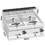 GGM Gastro | Dubbele gasfriteuse - 10+10 liter - 13,8 kW - |, Verzenden, Nieuw