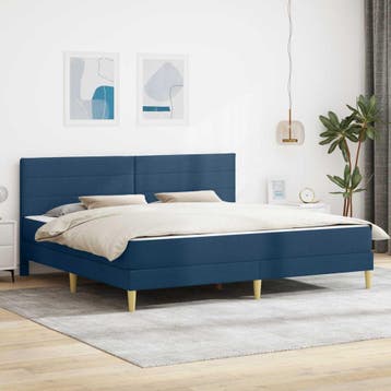 vidaXL Bedframe 180 x 200 cm Blauw, Verzenden, Nieuw, Tweepersoons, Blauw