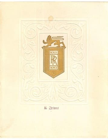 1950 ROLLS ROYCE SILVER WRAITH BROCHURE ENGELS, Nieuw, Author