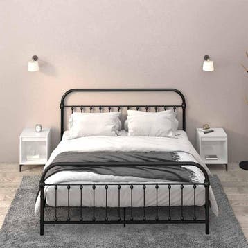 vidaXL Nachtkastjes 2 st 40x35x50 cm hoogglans wit, Minder dan 45 cm, Verzenden, Nieuw, Minder dan 55 cm