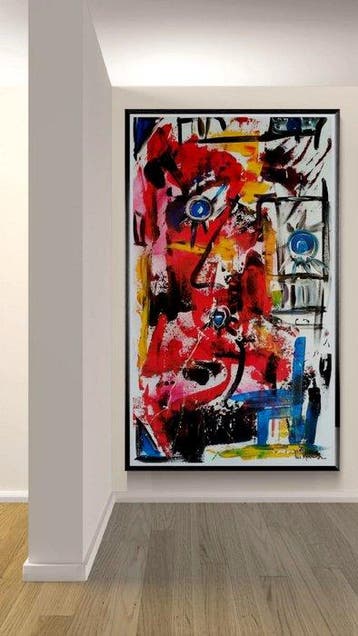 Luc Mora - Missabstract - the blue chair - XXL, Antiek en Kunst