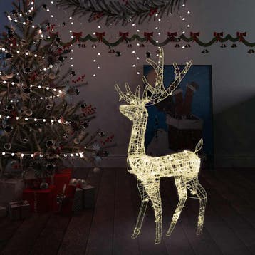 vidaXL Kerstversiering rendier 140 LEDs 128 cm acryl, Verzenden, Nieuw
