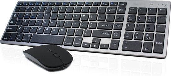 Toetsenbord en Muis Draadloos - Bluetooth Keyboard - Stille, Computers en Software, Toetsenborden, Verzenden