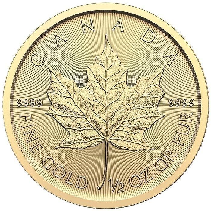 1/2 oz - Goud .999 - Goldmünze Maple Leaf Random Years -, Postzegels en Munten, Edelmetalen en Baren