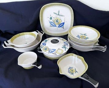 Stavangerflint - Inger Waage - Tafelservies (14) - Flamingo, Antiek en Kunst