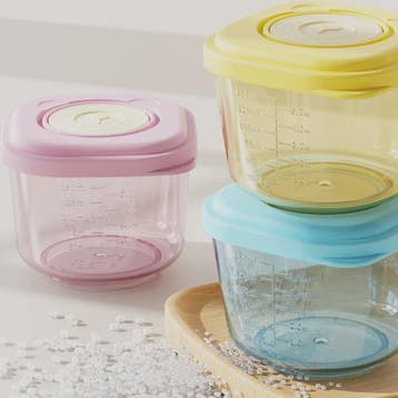 Set van 6 Baby Voeding Bewaarcontainers - PP Materiaal, Stoo, Verzenden, Nieuw