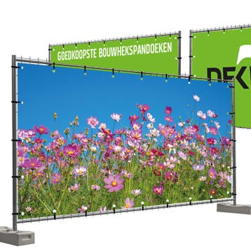 Bouwhekdoeken Bloemenweide ontwerp 1 335x174 cm, Nieuw