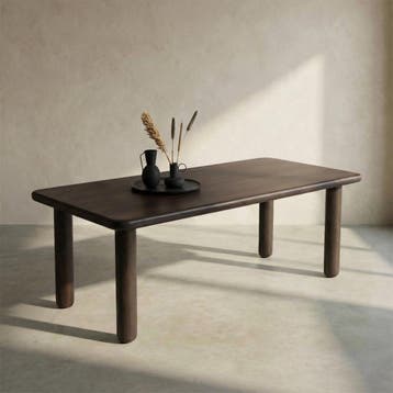 *WOONWINKEL* Walnoot Eettafel Met Ronde Poten 200 Cm, Huis en Inrichting, Tafels | Eettafels, Verzenden, Nieuw