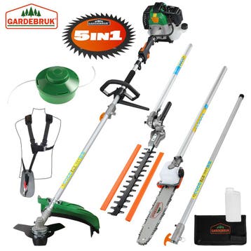 5in1 Multitool Groen 2PK 1,2L Benzine (Tuingereedschap), Verzenden, Nieuw