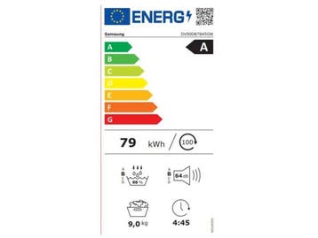 SAMSUNG DV90DB7845GW - Wasdroger - 9 kg - A - SmartThings, Verzenden, Zo goed als nieuw