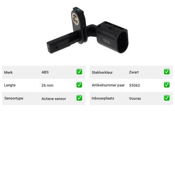 ABS-sensor Achteras Vooras Porsche Cayenne 3.0 TDI, Verzenden, Nieuw, Porsche