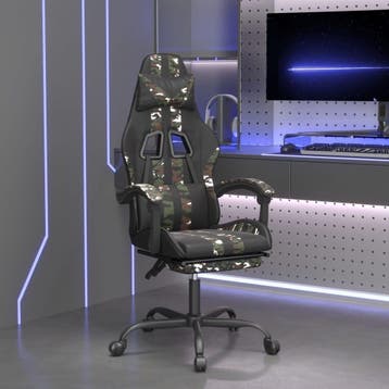 vidaXL gamestoel draaibaar met voetensteun kunstleer, Verzenden, Nieuw, Groen