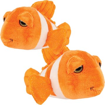 Suki Gifts clownvis knuffeldier set - pluche - oranje - 25, Verzenden, Nieuw
