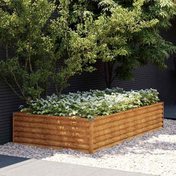 vidaXL Plantenbak verhoogd 195x100x36 cm cortenstaal, 100 cm of meer, Verzenden, Nieuw, Metaal