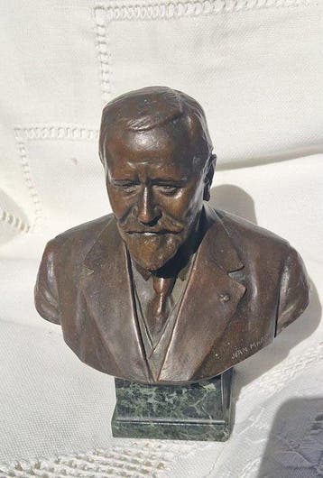 Jean Magrou (1869-1945) - Buste, Buste dhomme - 17.5 cm -, Antiek en Kunst