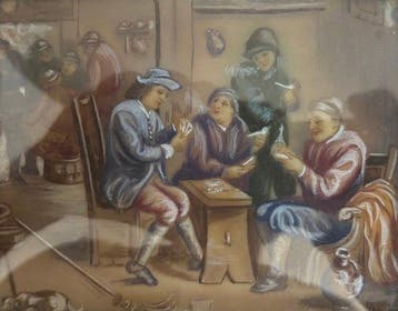 Scuola europea (XIX-XX) - Scena di genere, Antiek en Kunst