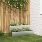 vidaXL Tuin Bloempot Zilver 100 x 60 x 45 cm Gegalvaniseerd, Verzenden, Nieuw, Metaal, 60 tot 100 cm