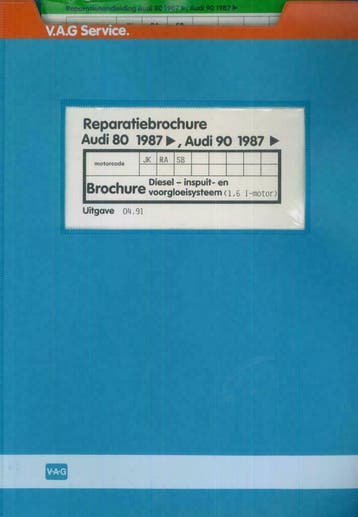 1992 Audi 80-90 1987 Repratiehandleiding/brochure, Verzenden