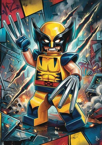 Andsal - Wolverine Pop Art - LEGO World Special Limited, Nieuw