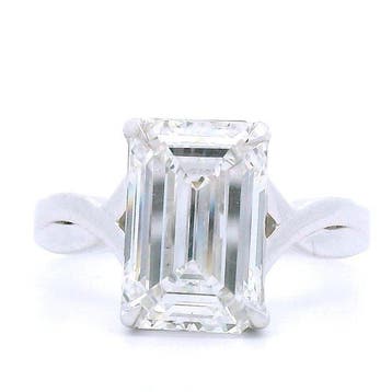 Ring - 18 karaat Witgoud - 4.08ct. tw. Diamant (Lab-grown), Nieuw