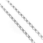 Zilveren jasseron schakelketting., Sieraden, Tassen en Uiterlijk, Kettingen, Ophalen of Verzenden, Gebruikt, Overige kleuren, Zilver