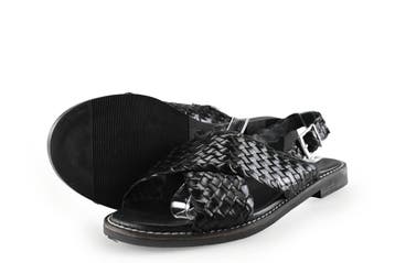 Ibza Sandalen in maat 38 Zwart, Kleding | Dames, Verzenden, Zwart, Sandalen of Muiltjes, Zo goed als nieuw