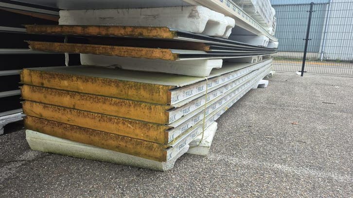 Sandwichpanelen en damwandplaten b-keus – va. €2,50 per m², Doe-het-zelf en Verbouw, Platen en Panelen, Gebruikt, Overige materialen