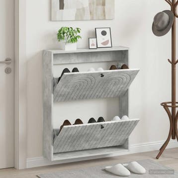 vidaXL Wandgemonteerde Schoenkast ALKMAAR 71 x 17 x 86 cm, Verzenden, Nieuw