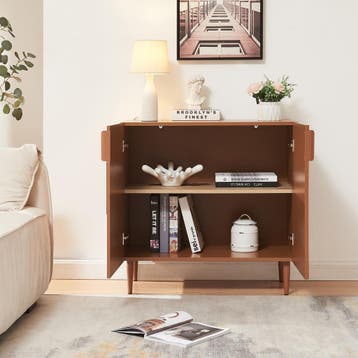 Commode Starvili dressoir 75x76x38 cm roestkleurig [en.casa], Verzenden, Nieuw