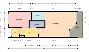 Te Huur 2 Kamer Appartement Hadewijchstraat Alkmaar, Alkmaar, Direct bij eigenaar, Noord-Holland, Appartement