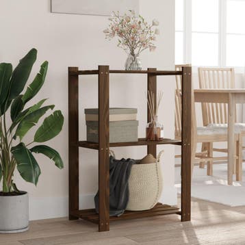 vidaXL Opbergrek 3-laags 60x38x90 cm massief grenenhout, Verzenden, Nieuw