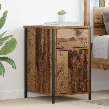vidaXL Nachtkastje Oudhout 40 x 42 x 60 cm Bewerkt hout, Minder dan 45 cm, Verzenden, Nieuw, 55 tot 70 cm