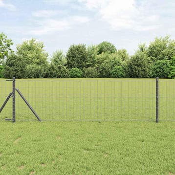 vidaXL Euro-hek met grondbevestiging 10 x 0,6 m PVC-Coated, Verzenden, Nieuw, IJzer
