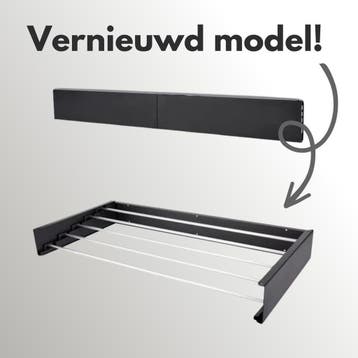 Nieuw - Droogrek - Wasrek - uitklapbaar - wanddroogrek zwart, Tuin en Terras, Droogmolens en Wasrekken, Ophalen of Verzenden, Nieuw