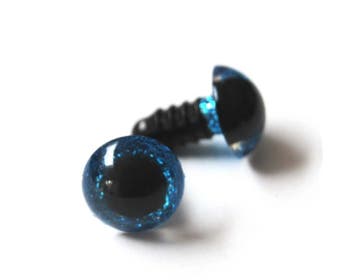 Ogen sparkle blauw - 15 mm, Hobby en Vrije tijd, Breien en Haken, Ophalen of Verzenden, Nieuw, Breien of Haken, Wol of Garen