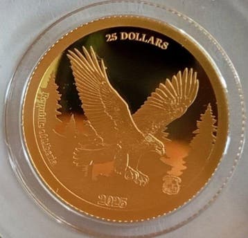 Palau. 25 Dollars 2025, Steinadler, 0.5gr, .999 (Zonder