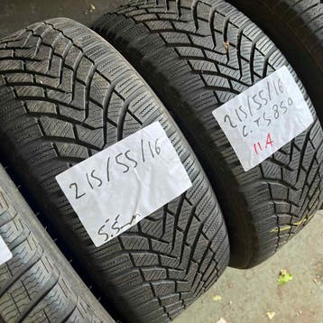 2 x Continental Winter TS850 215-55-16 Winterbanden 5,5mm, 16 inch, Band(en), Personenwagen, Gebruikt