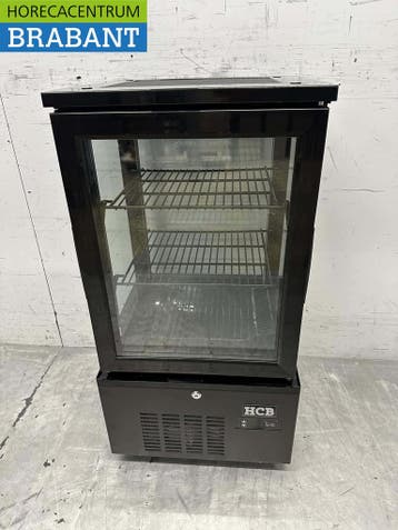 HCB Koelvitrine Gebaksvitrine Zwart 56 liter 230V Horeca, Ophalen of Verzenden, Nieuw in verpakking