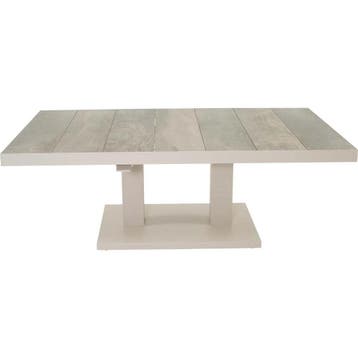 Prato-loungetafel verstelbaar 140x85 cm - crème, Ophalen of Verzenden, Nieuw
