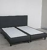 Boxspring Velvet 70 x 200 Chicago Black €225,- Aanbieding, Nieuw, Eenpersoons, 200 cm, 70 cm of minder