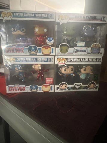 Funko - Funko Pop Captain America / Iron Man ; Hulk & Thanos