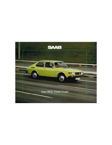 1975 SAAB 99GL COMBI COUPE BROCHURE NEDERLANDS, Nieuw, Author