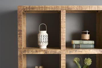 Stevige plank IRON CRAFT 176cm mangohouten boekenkast acht, Ophalen of Verzenden, Nieuw