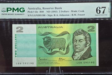 Australië. - 2 Dollars 1985 - Pick 43e / R89 (Zonder