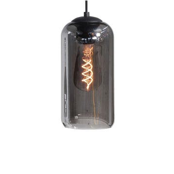 Glazen lampenkap smoke/spiegel | langwerpig, Huis en Inrichting, Lampen | Lampenkappen, Zwart, Rond, Nieuw, Ophalen of Verzenden