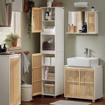 2dekans | SoBuy Kolomkast - BZR127-W - Badkamer - 33 x 33 x, Ophalen of Verzenden, Zo goed als nieuw