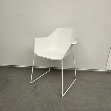 Brother and Sons Alumni Sledge metalen design stoel - wit me, Ophalen of Verzenden, Nieuw