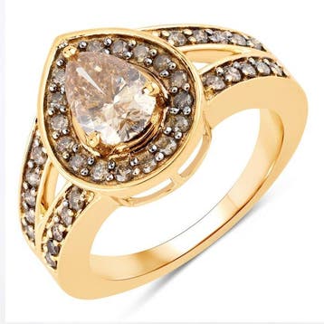 Ring - 14 karaat Geel goud, 14k geel goud - 1.55ct. tw., Nieuw