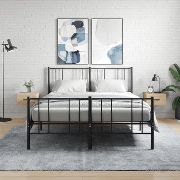 vidaXL Nachtkastjes 2 st wandgemonteerd 35x35x20 cm sonoma, Huis en Inrichting, Verzenden, Nieuw