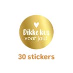30 sticker dikke KUS voor jou ! - goudfolie - Liefde - va..., Ophalen of Verzenden, Nieuw, Sticker